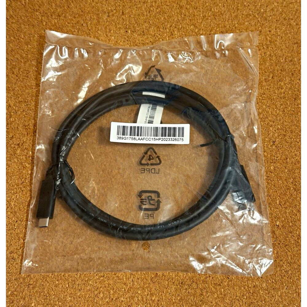USB-C to USB-C Cable, 1 m, Round Cable, Black, 5 V, Universal Compatible